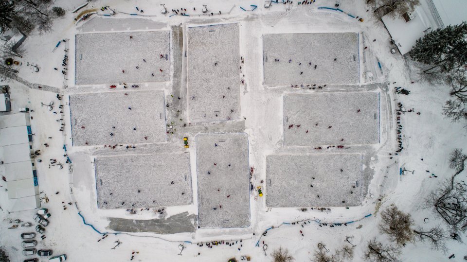 aerial photo of ice field photo