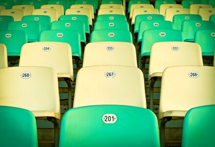 Chairs rows of seats stadium photo