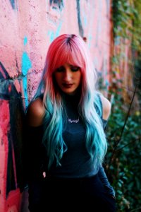 Pink, Girl, Graffiti photo