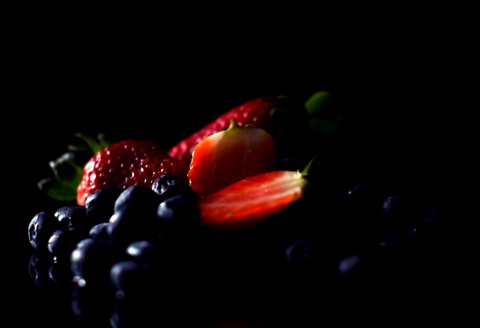 Black background, Black, Fruits