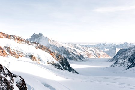 mountains covered with snow