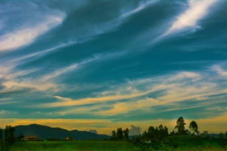 Mountains, Scape, Clouds