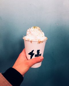 white ice cream on cup photo