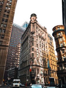 low angle photography of brown high rise building photo