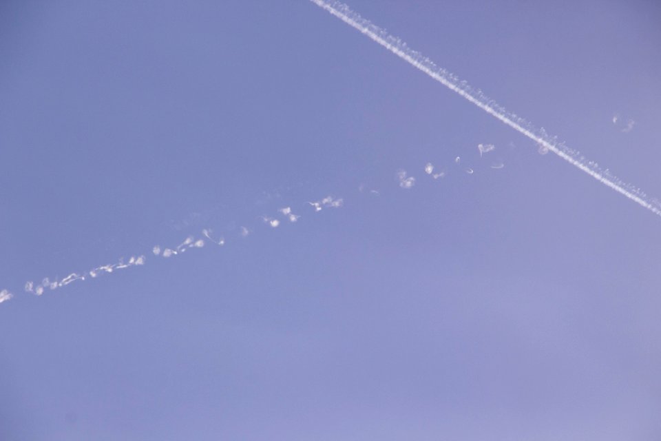 Destelbergen, Belgium, Contrails photo