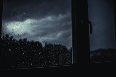 Grey, Rain, Window photo