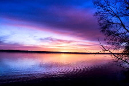 Sunset, Lake