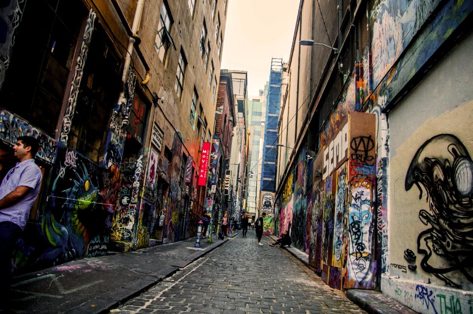 Streetart street buildings