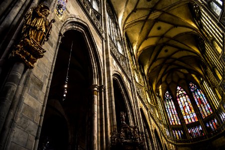 low angle photography of religious statue inside church photo