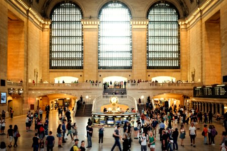 people gathered inside building photo