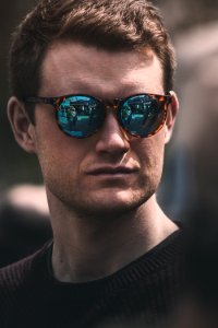 man wearing sunglasses photo