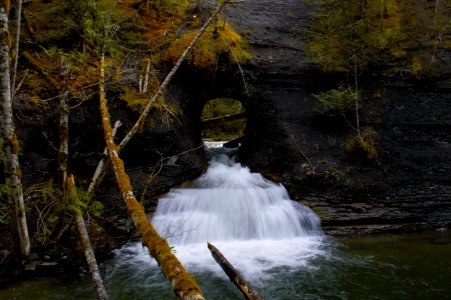 Cave, Waterfall, Nature photo