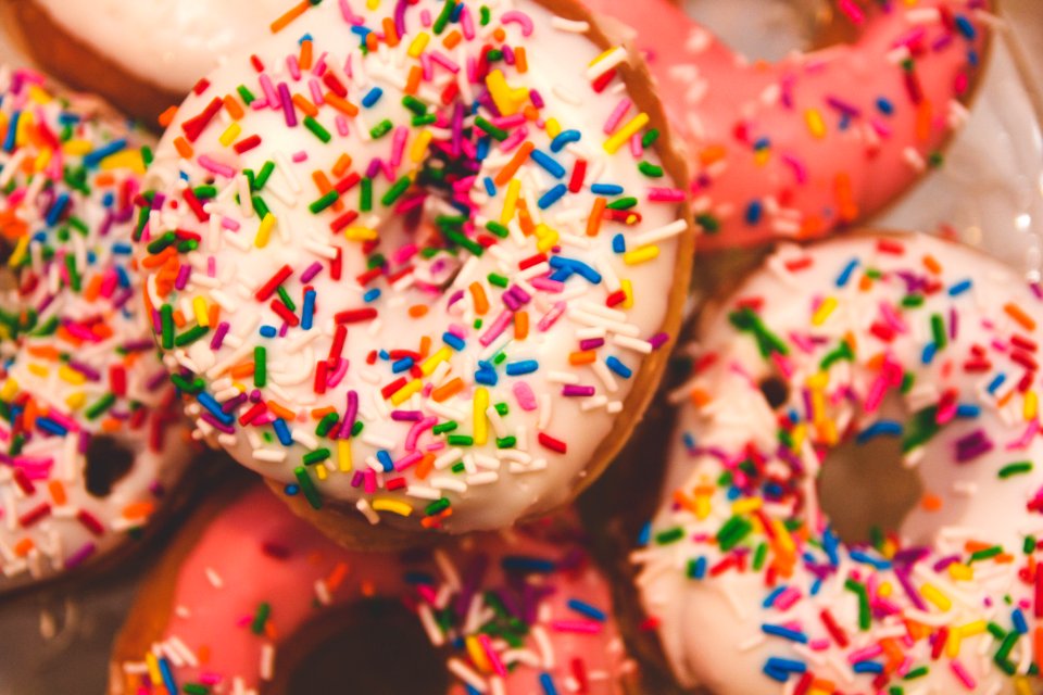 Sugar, Donut, Colorful