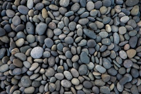 aerial photography of gray and white stone lot