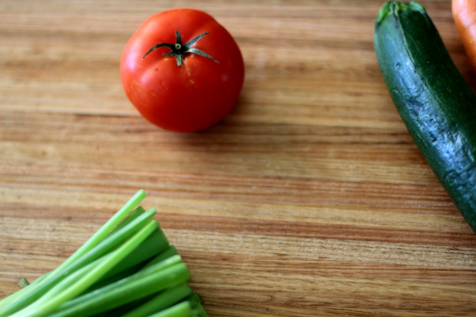 Vegetables, Zucchini, Scallion