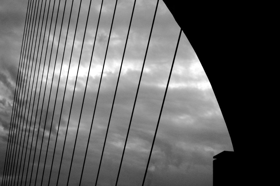 Moody, Clouds, Bridge