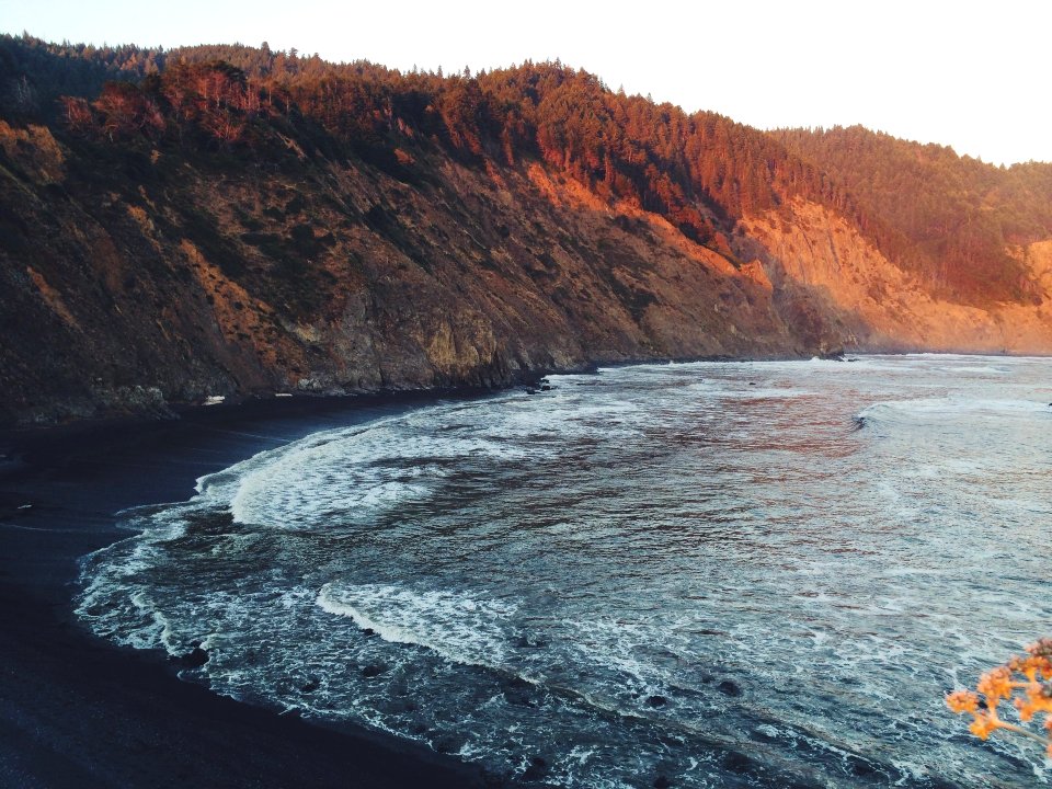 beach across the hill