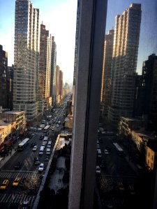 High rise, Sunset, Reflections