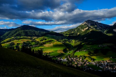 Overcast town valley