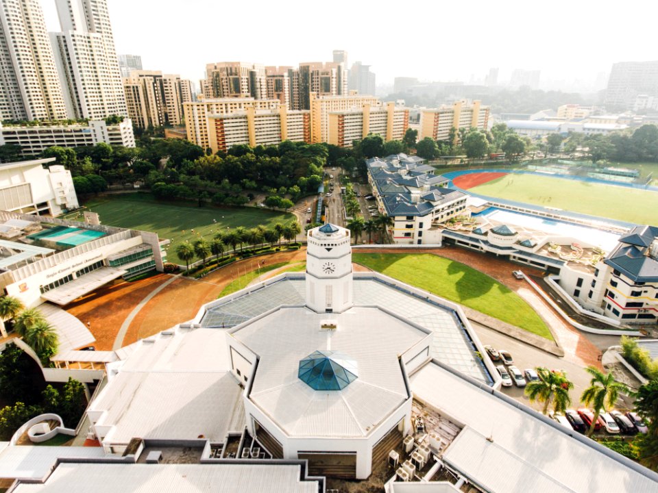 aerial photography of white building