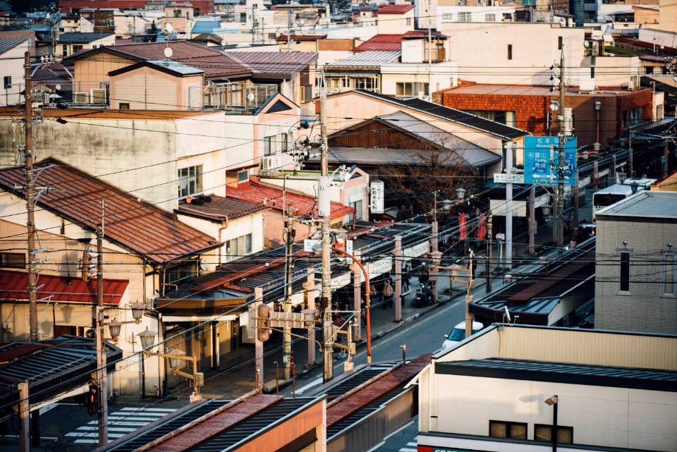 high angle photo of cityscape