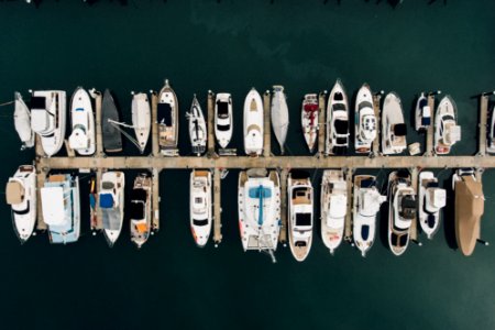 aerial photography of boat photo