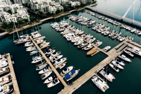 yachts on dock photo