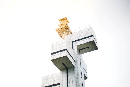 white and black high rise building photography