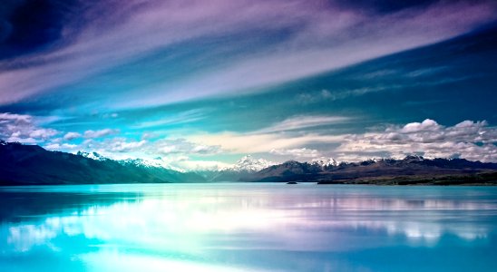 New zeal, Lake pukaki, Mt cook photo