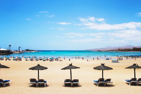 Caleta de fuste beach, Antigua, Spain photo