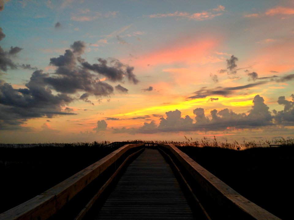 Sunrise, Boardwalk, Ocean