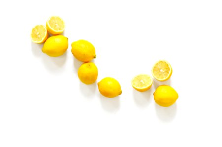 bunch of sliced American lemon photo