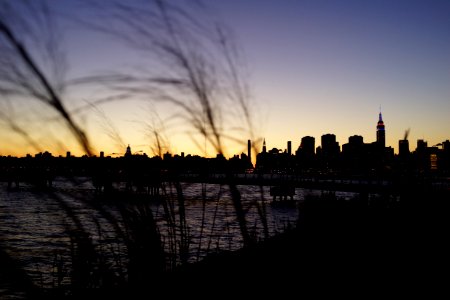 Sunset, Skyline, New york