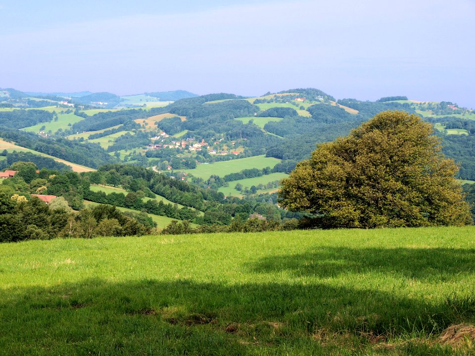 landscape photography of green mountains