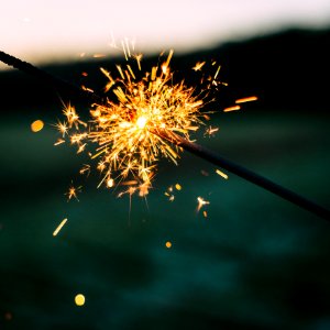 shallow focus photography of sparkler photo