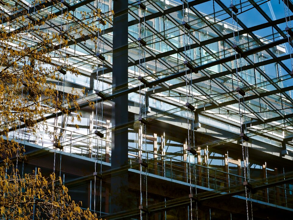 Roof glass facade