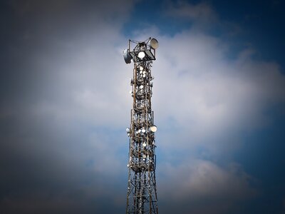 Antenna mast reception telecommunications photo