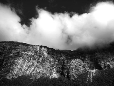 Langs, Norway, Black white photo