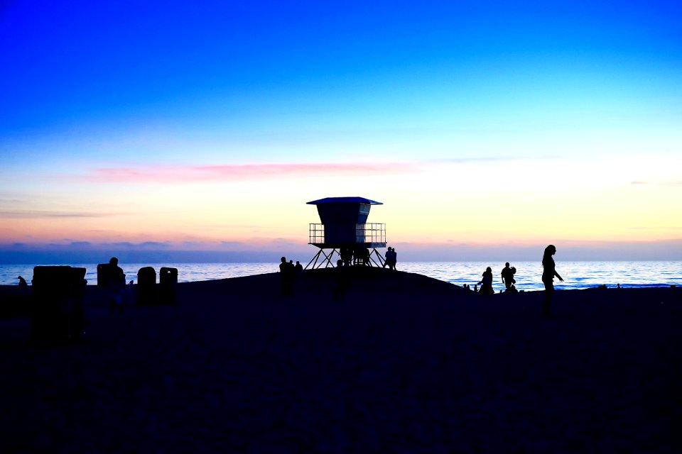 silhouette photo of people at beach