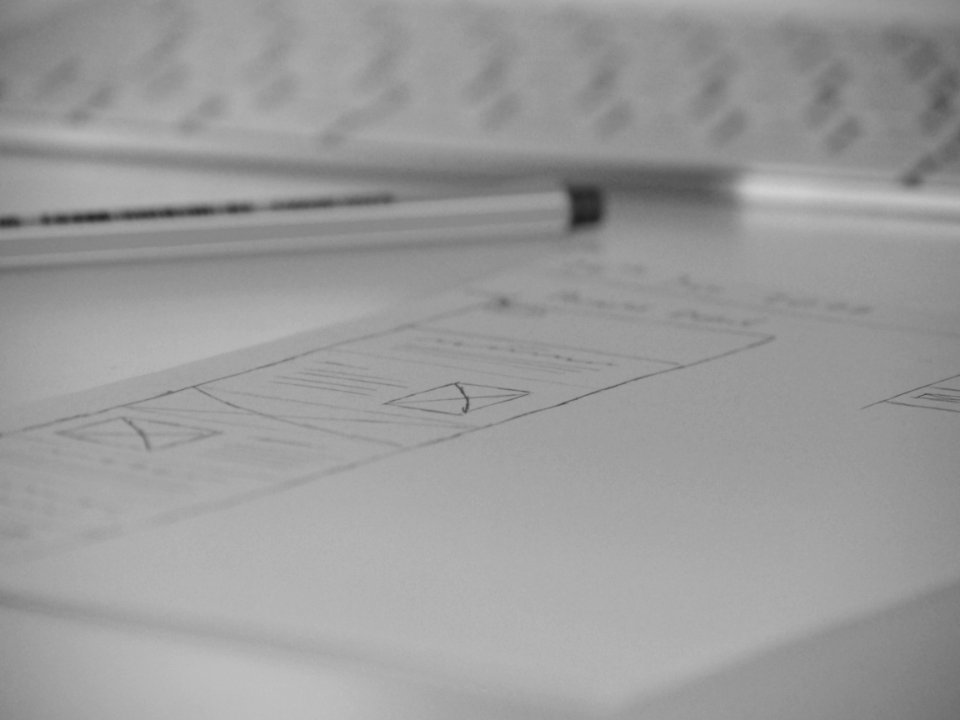 Desk, White, Black