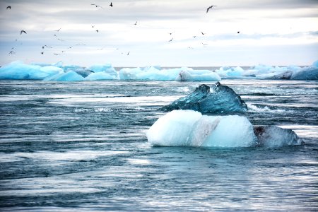 iceberg on water photo