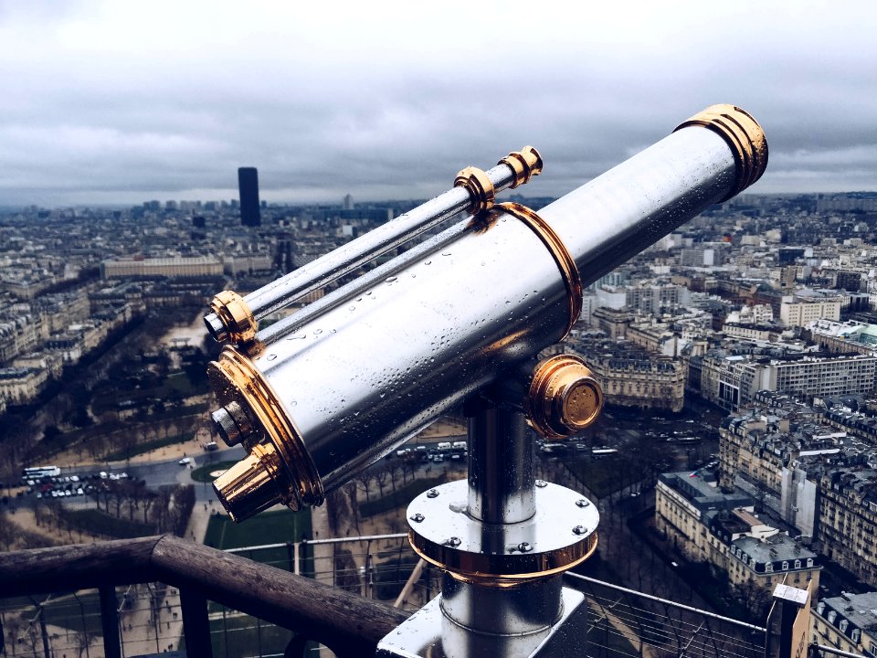 grey and brown telescope photo