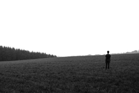 Field, Man, Person photo