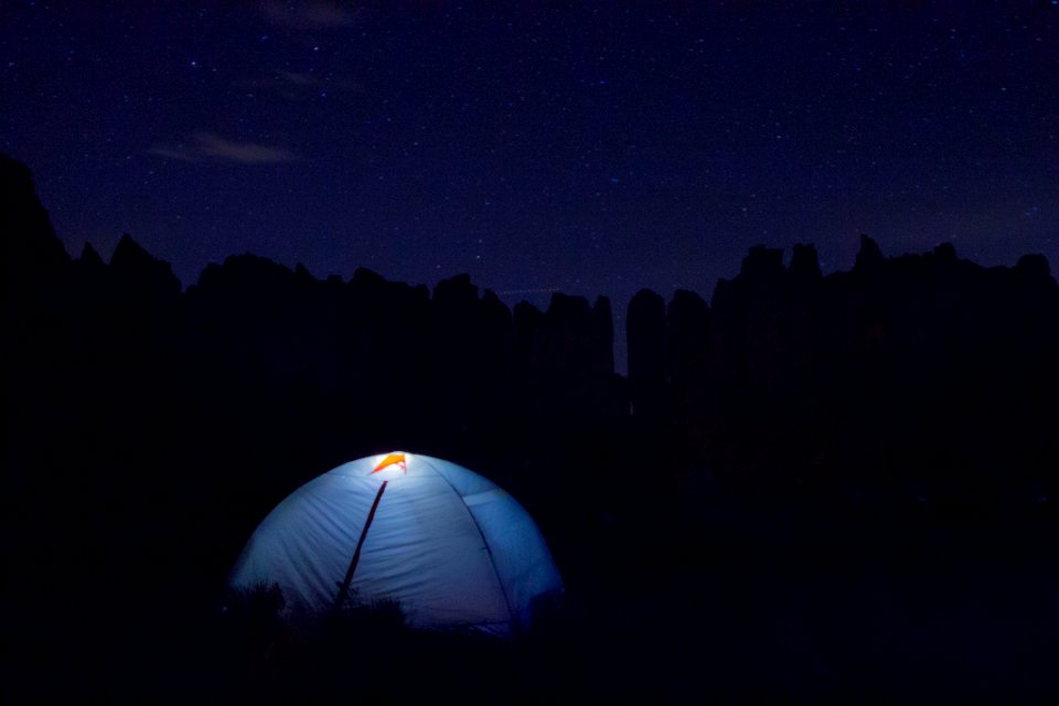 white dome tent in chiaroscuro photography