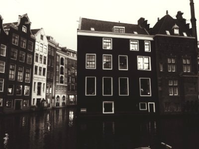 Amsterdam, Netherl, Black white photo