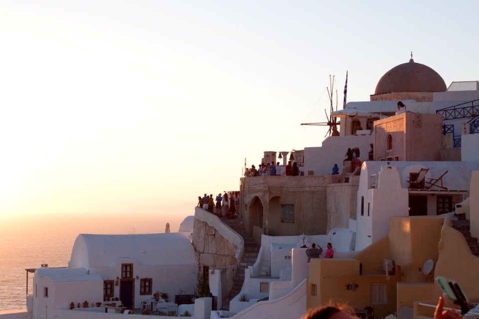 Greece, Santorini, Sunset