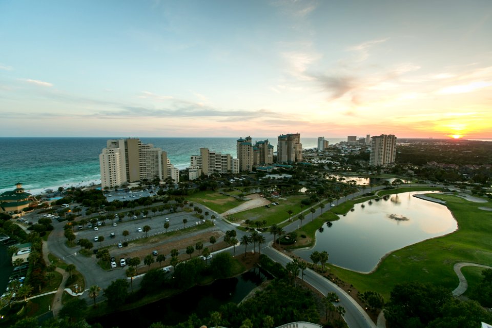 high-angle view of city
