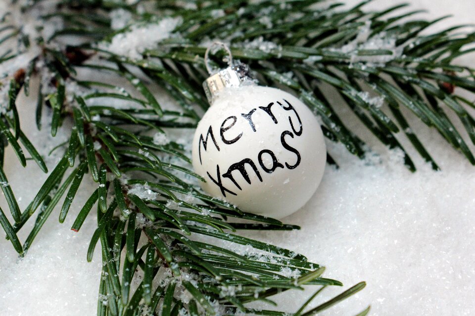Snow christmas weihnachtsbaumschmuck