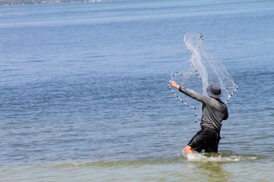 Fishing fisherman casting