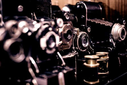 shallow focus phot of vintage camera